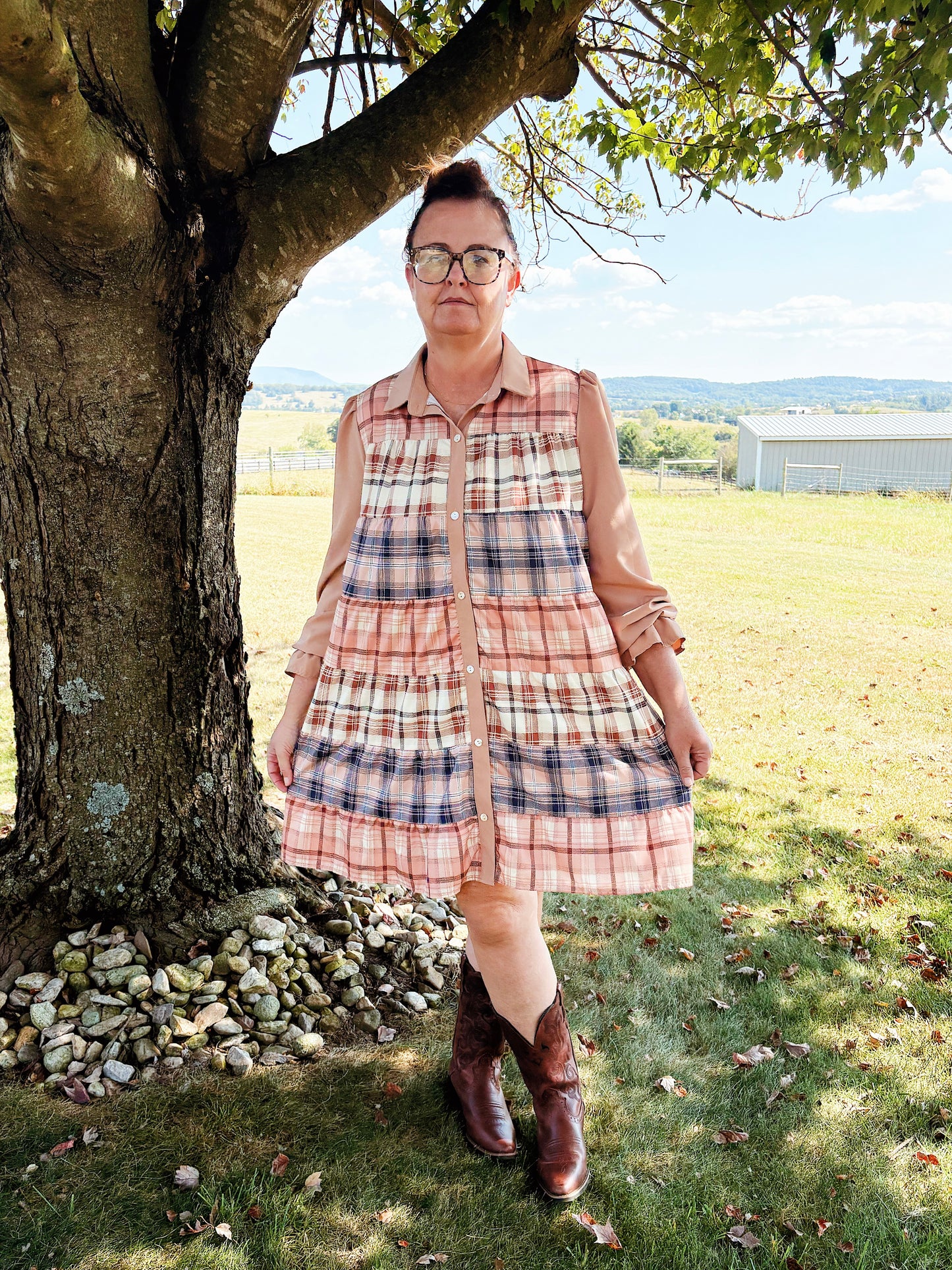 Autumns Days Dress | Flannel Neutrals