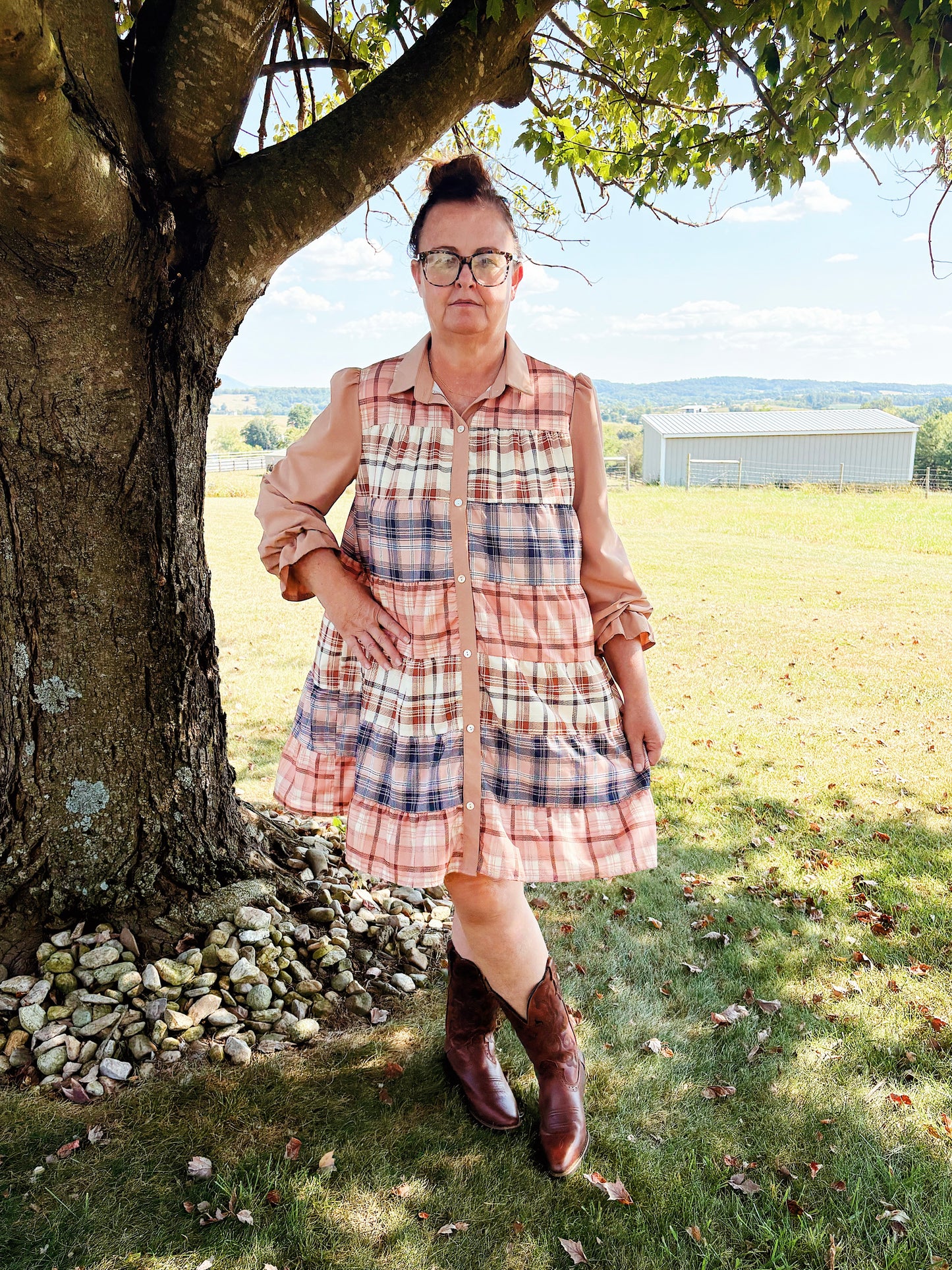 Autumns Days Dress | Flannel Neutrals