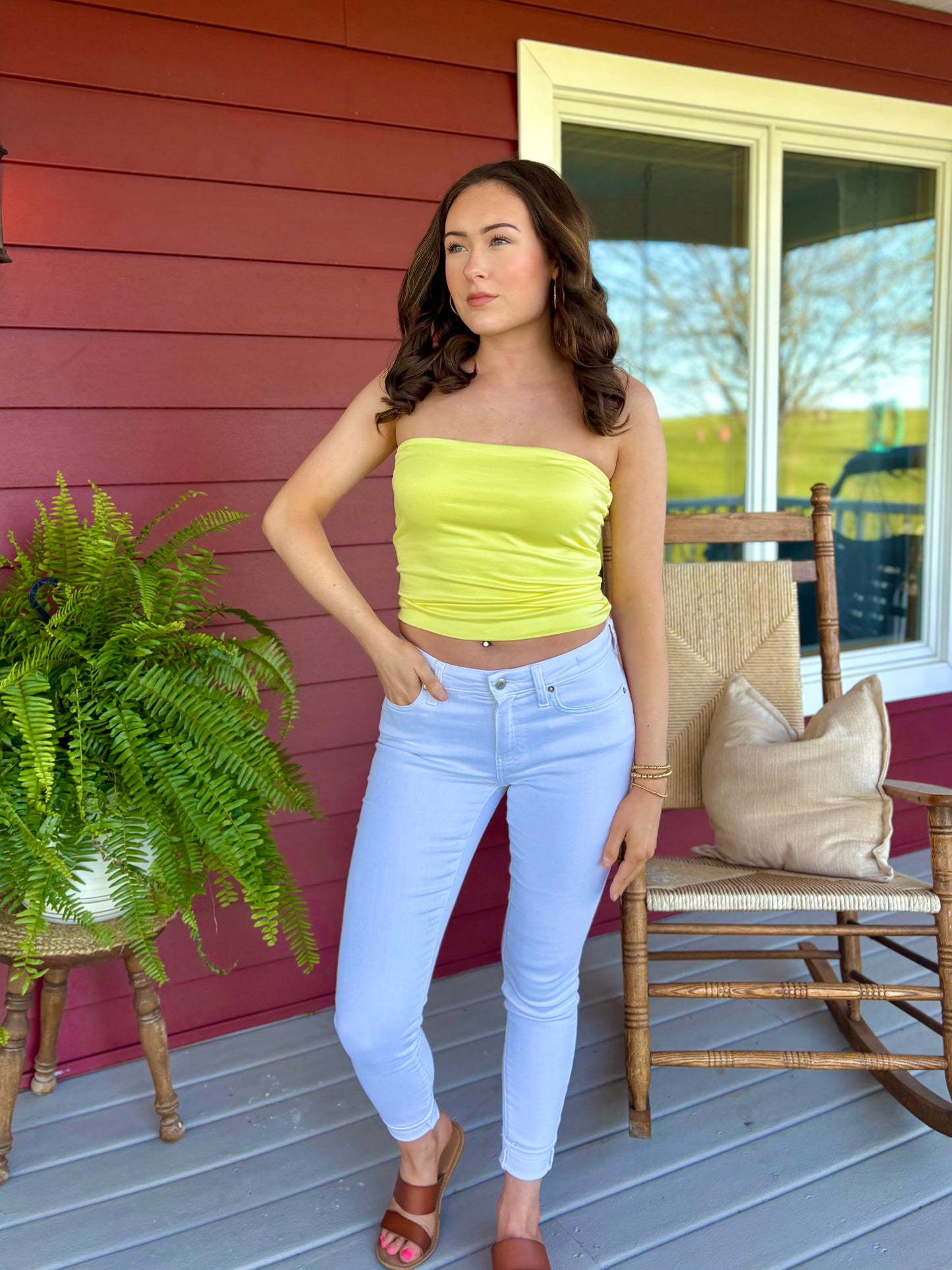 Sunny Days Tube Top | Yellow