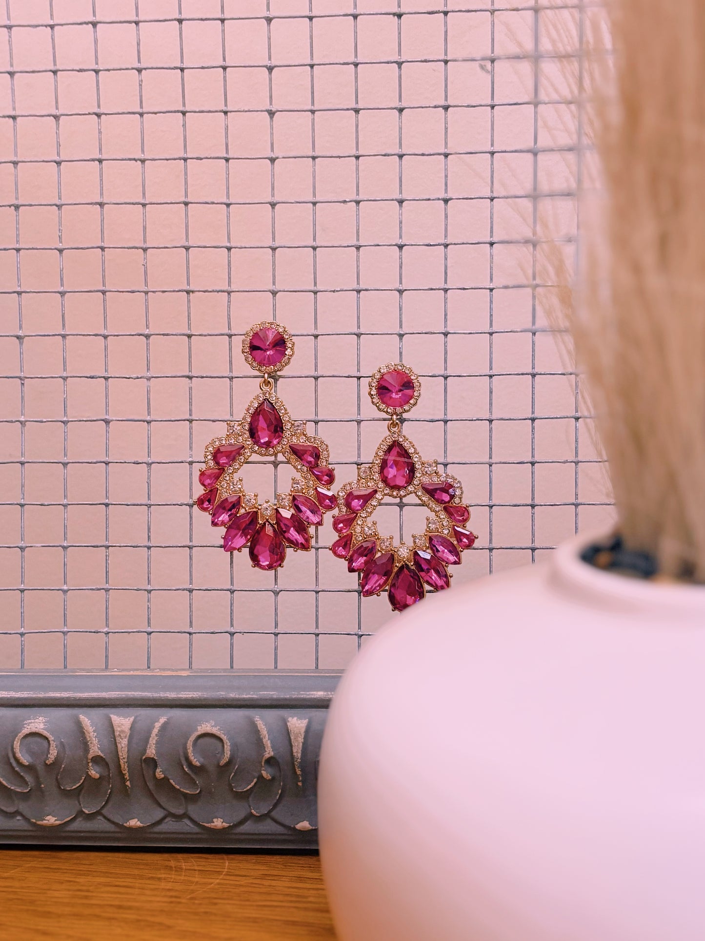 Glitz Girl Earrings | Pink & Gold