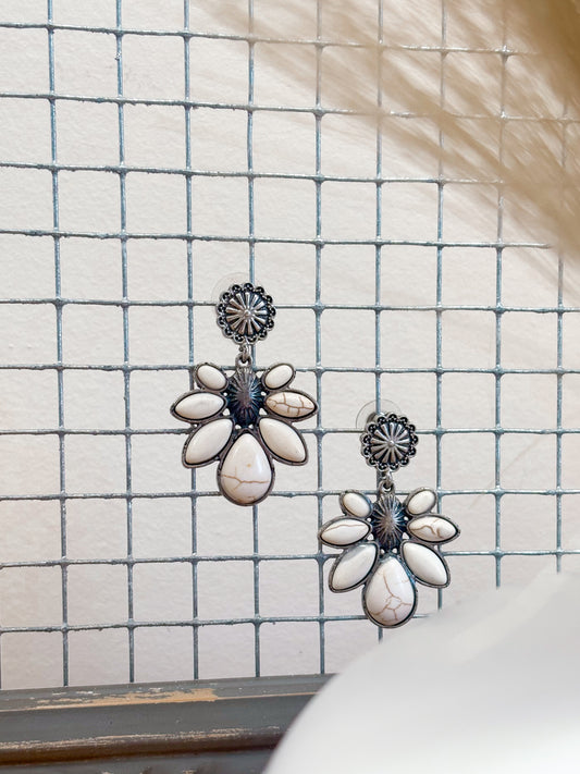Blossom Earrings | White