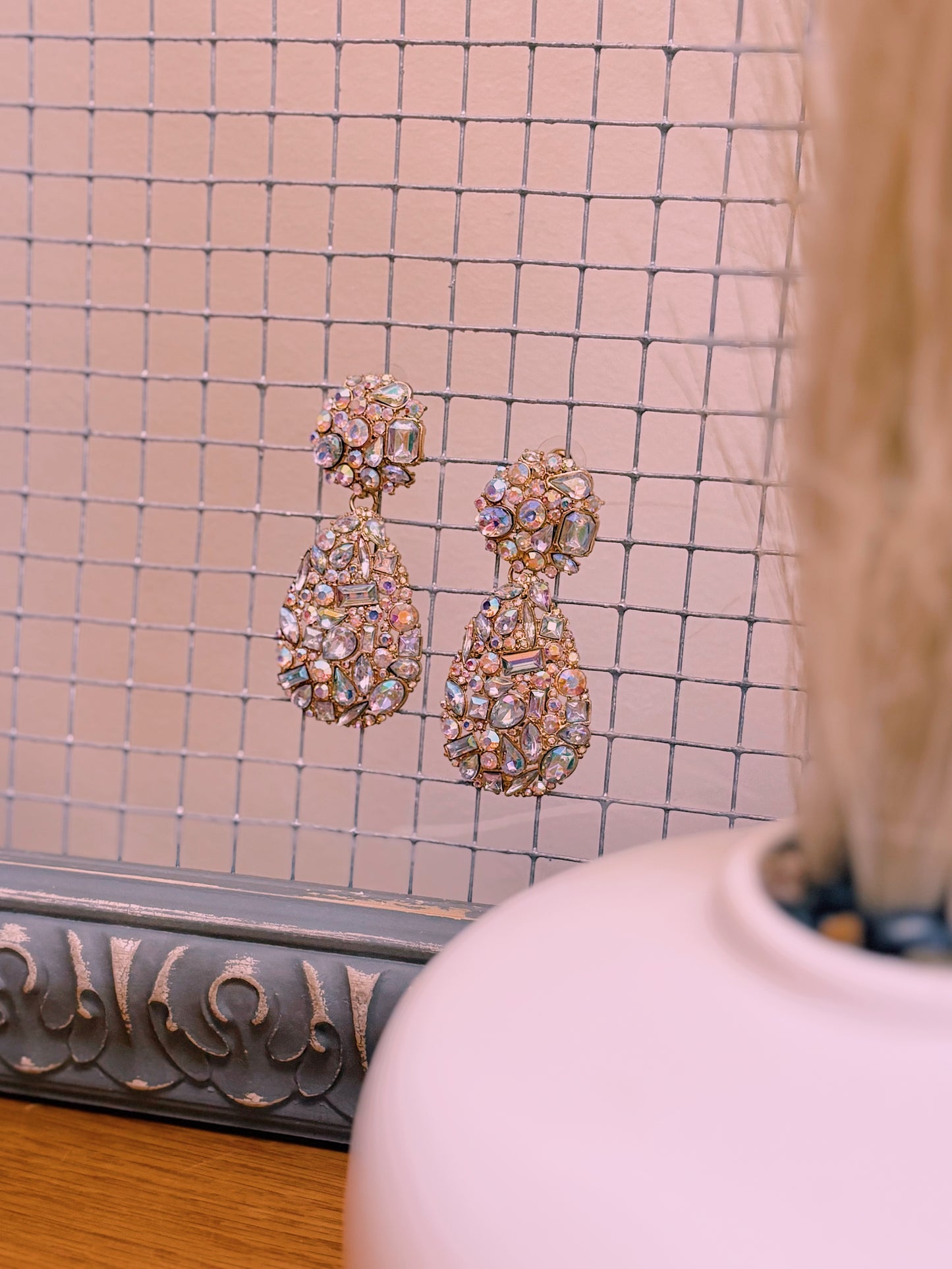 Cluster Dangle Earrings | Iridescent