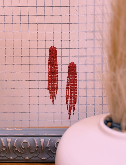 Dangle Earrings | Red