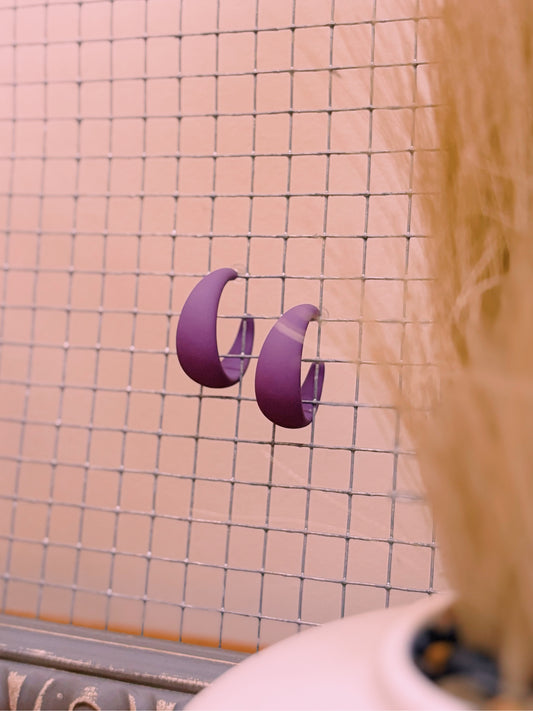 Hoop Earrings | Purple