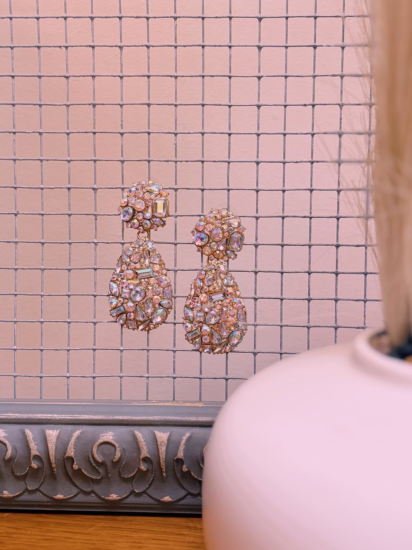 Cluster Dangle Earrings | Iridescent