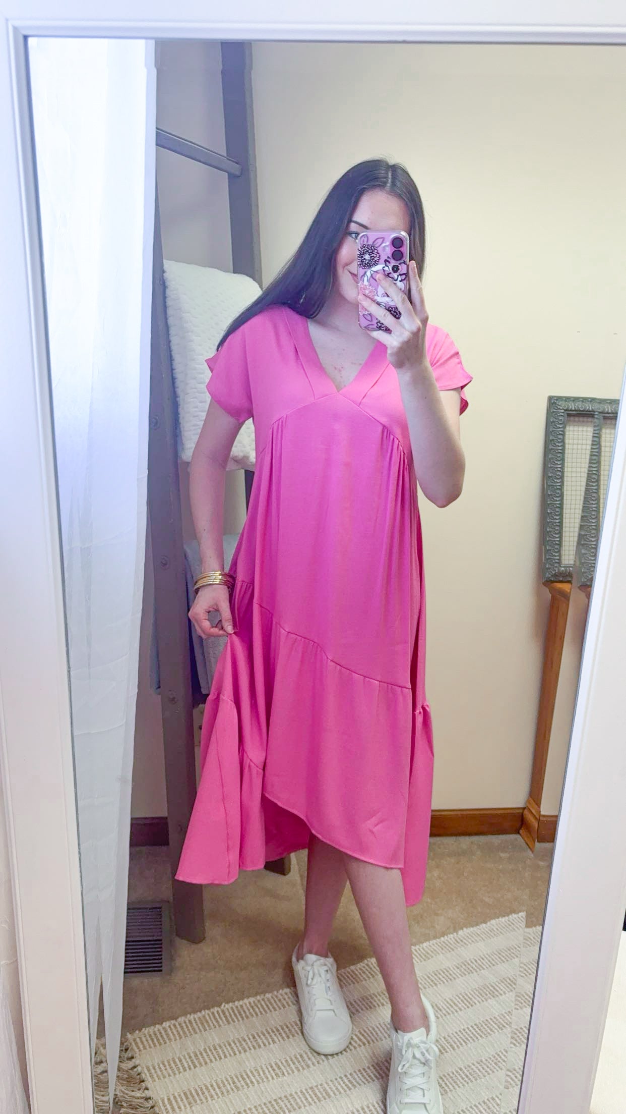 Pink Asymmetrical Dress