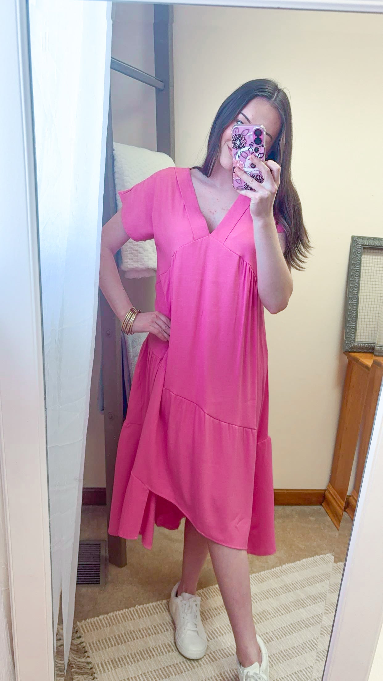 Pink Asymmetrical Dress