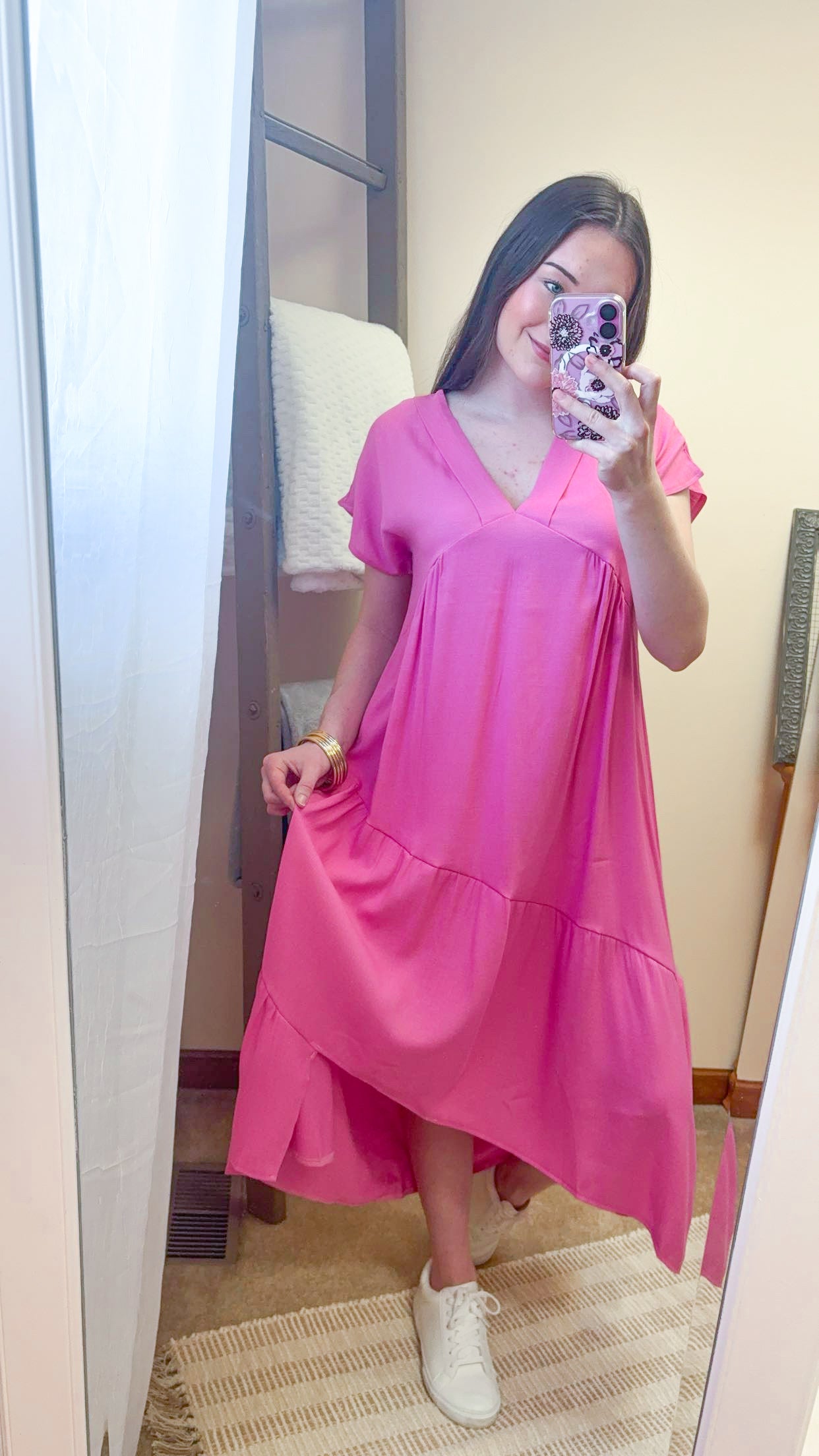 Pink Asymmetrical Dress