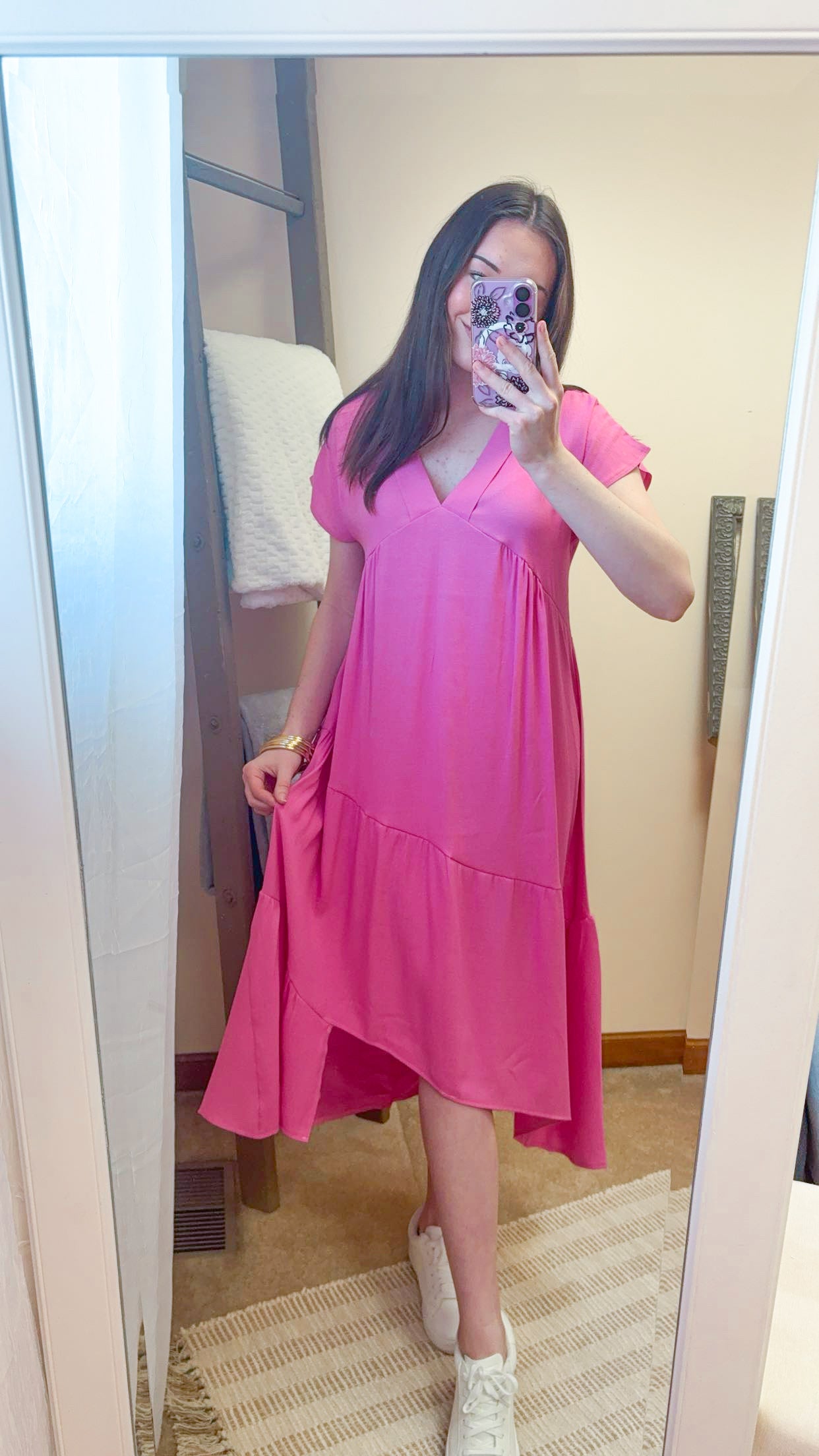 Pink Asymmetrical Dress